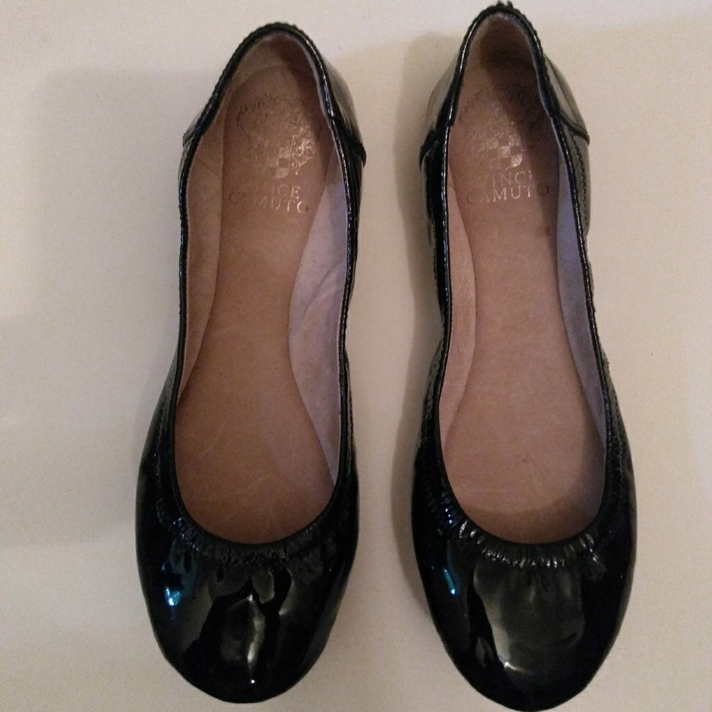 Vince Camuto Black Patent Flats